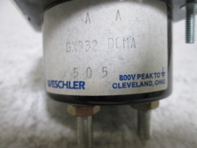 WESCHLER GX-332 PANEL METER 5-0-5 DC MILLIAMPERS  NSMP