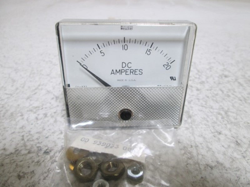 WESCHLER GX-332 PANEL METER 0-20 DC AMPERS  NSMP