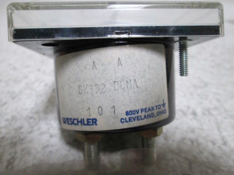 WESCHLER GX-332 PANEL METER 1-0-1 DC MILLIAMPERS  NSMP