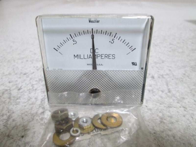 WESCHLER GX-332 PANEL METER 1-0-1 DC MILLIAMPERS  NSMP
