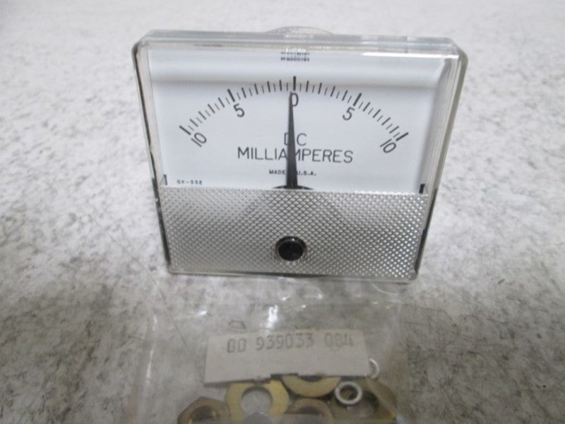 WESCHLER GX-332 PANEL METER 10-0-10 DC MILLIAMPERS  NSMP