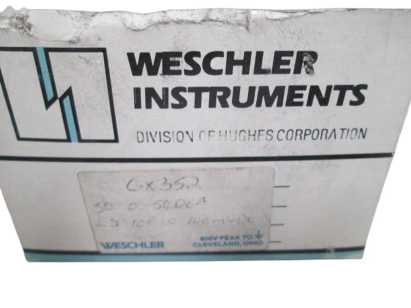 WESCHLER GX-352 PANEL METER 50-0-50 DC AMPERS  NSMP