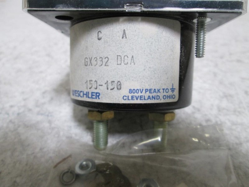 WESCHLER GX-332 PANEL METER 150-0-150 DC AMPERS  NSMP