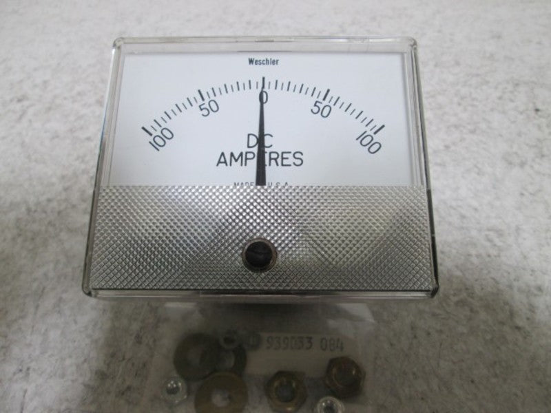 WESCHLER GX-352 PANEL METER 100-0-100 DC AMPERS  NSMP
