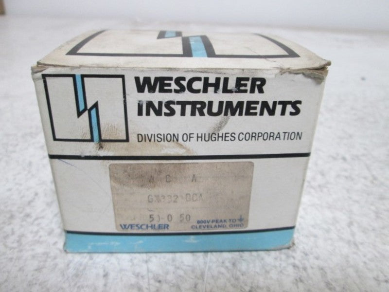 WESCHLER GX-332 PANEL METER 50-0-50 DC AMPERES  NSMP