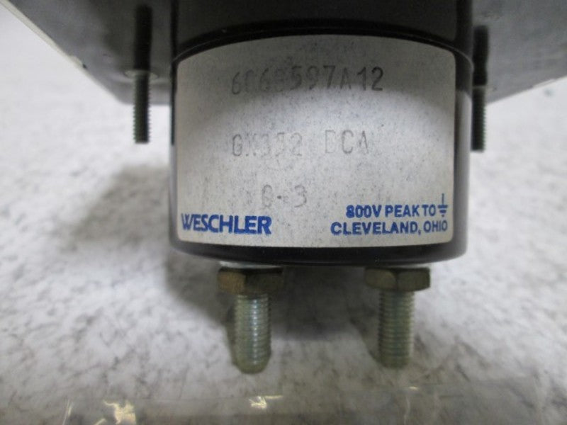 WESCHLER GX-352 PANEL METER 0-3 DC AMPERES  NSMP