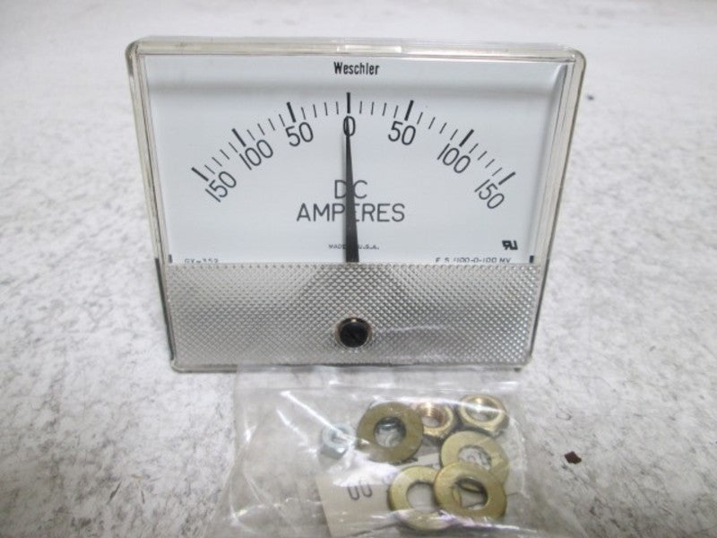 WESCHLER GX-352 PANEL METER 150-0-150 DC AMPERES  NSMP