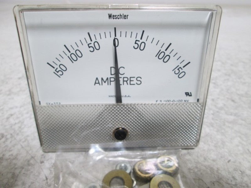 WESCHLER GX-352 PANEL METER 150-0-150 DC AMPERES  NSMP