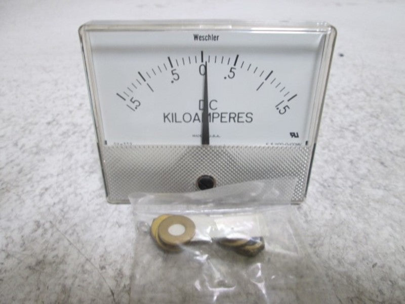 WESCHLER GX-352 PANEL METER 1.5-0-1.5 DC KILOAMPERES  NSMP