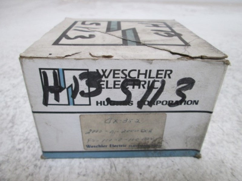 WESCHLER GX-352 PANEL METER 2000-0-2000 DC AMPERES  NSMP