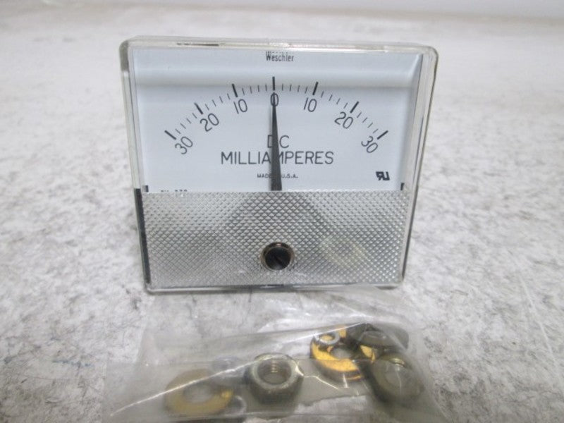 WESCHLER GX-332 PANEL METER 30-0-30 DC MILLIAMPERES  NSMP