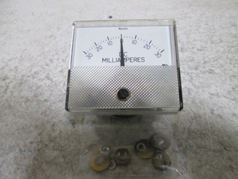 WESCHLER GX-332 PANEL METER 30-0-30 DC MILLIAMPERES  NSMP