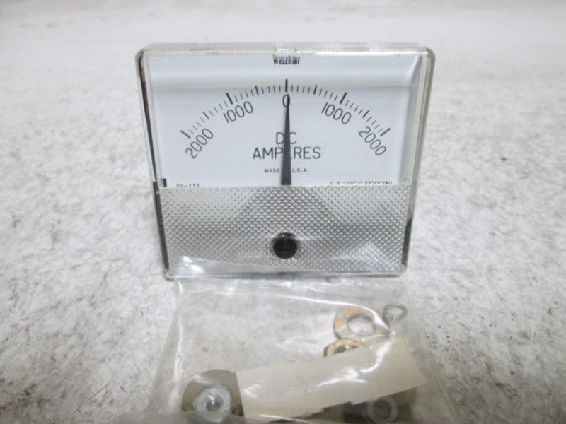 WESCHLER GX-332 PANEL METER 2000-0-2000 DC AMPERES  NSMP