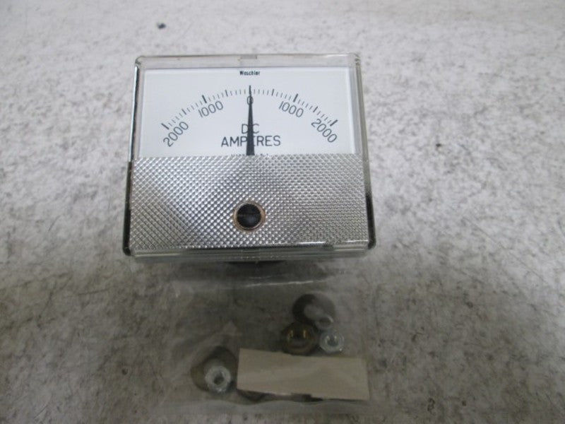 WESCHLER GX-332 PANEL METER 2000-0-2000 DC AMPERES  NSMP