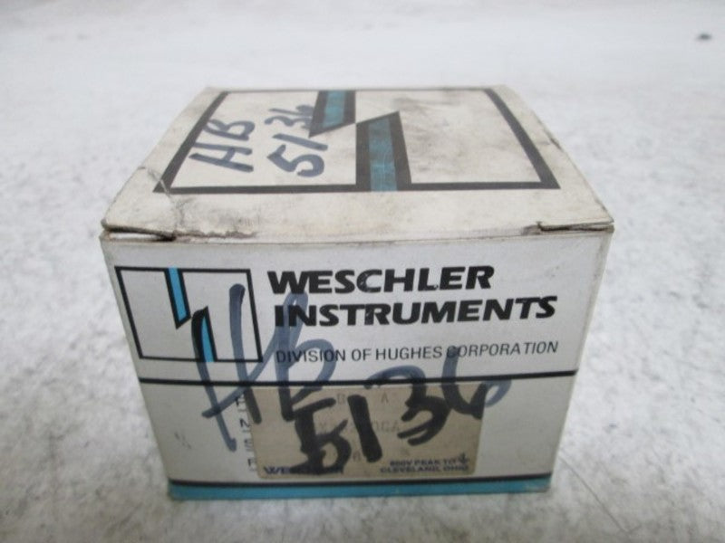 WESCHLER GX-332 PANEL METER 800-0-800 DC AMPERES  NSMP