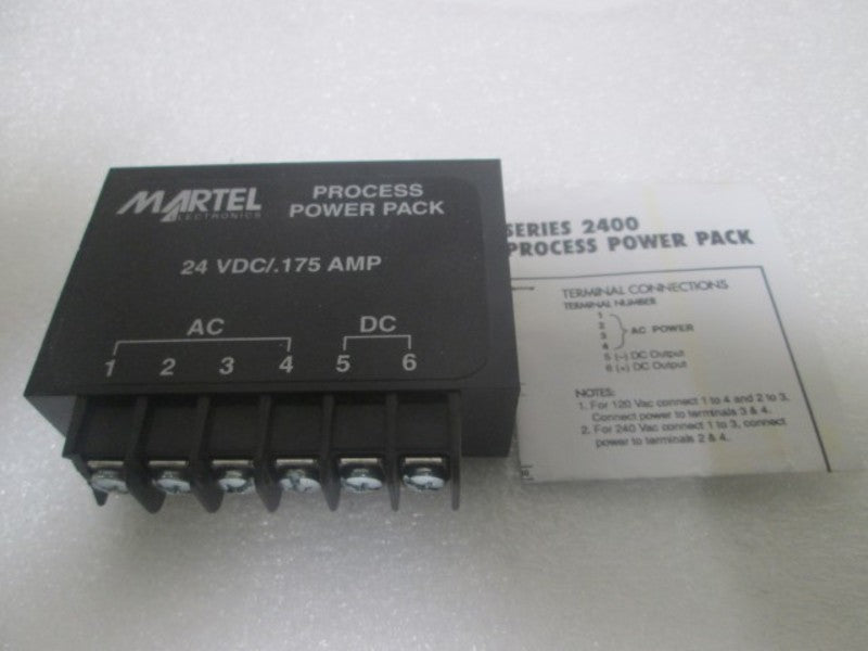 MARTEL SERIES 2400 24VDC/.175 AMP PROCESS POWER PACK  NSMP