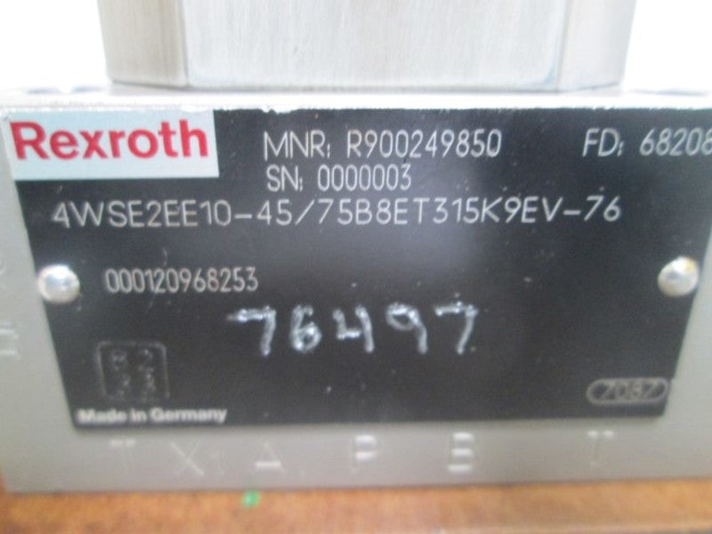 REXROTH 4WSE2EE10-45/75B8ET315K9EV-76  REMAN