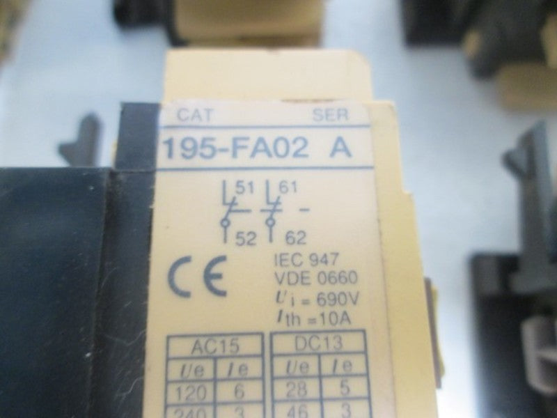 LOT OF 7 INDUSTRIAL SPARE PART 195-FA02 SER A UNMP