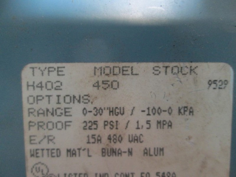 UNITED ELECTRIC H402-450 225PSI NSNP