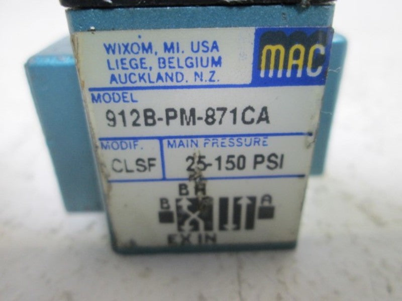 MAC 912B-PM-871CA 25-150PSI UNMP