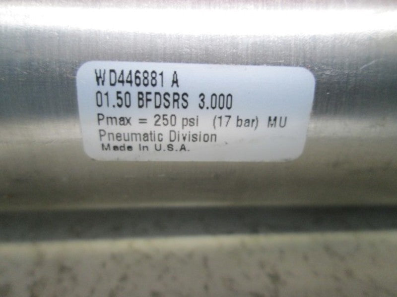 SCHRADER BELLOWS 01.50BFDSRS3.000 AIR CYLINDER 3" STROKE  NSNP