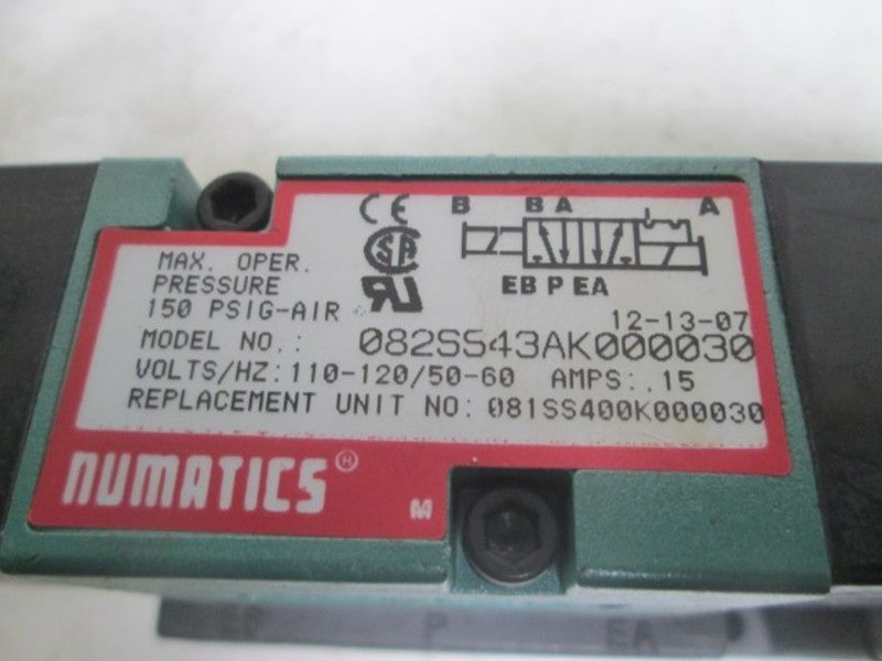 NUMATICS 082SS43A5000030 MK8 NSNP