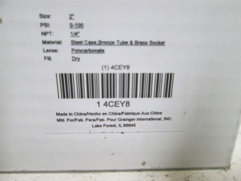 4CEY8 GAUGE 0-100 PSI  NSMP