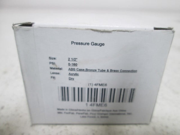 4FME6 PRESSURE GAUGE 2 1/2" 0-160 PSI  NSMP