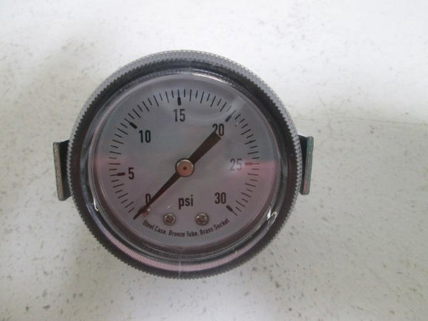 4CEY6 PANEL MOUNT PRESSURE GAUGE 0-30 PSI  NSNP