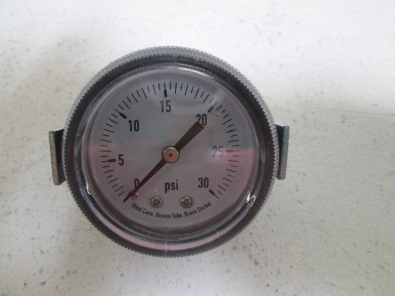4CEY6 PANEL MOUNT PRESSURE GAUGE 0-30 PSI  NSNP