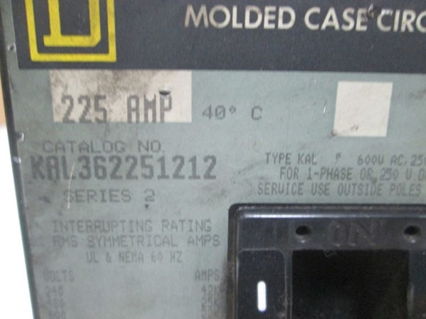 SQUARE D KAL362251212 CIRCUIT BREAKER MOLDED CASE CIRCUIT BREAKER  UNMP