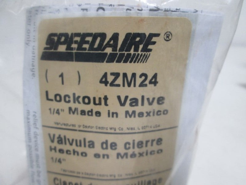 SPEEDAIRE 4ZM24 LOCKOUT VALVE 1/4 NPT  NSNP IN A BAG