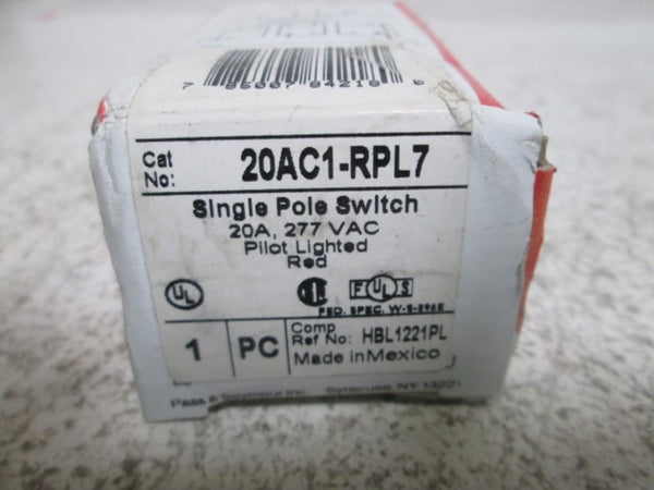 PASS & SEYMOUR 20AC1-RPL7 WIRE SP PILOT RED  NSMP