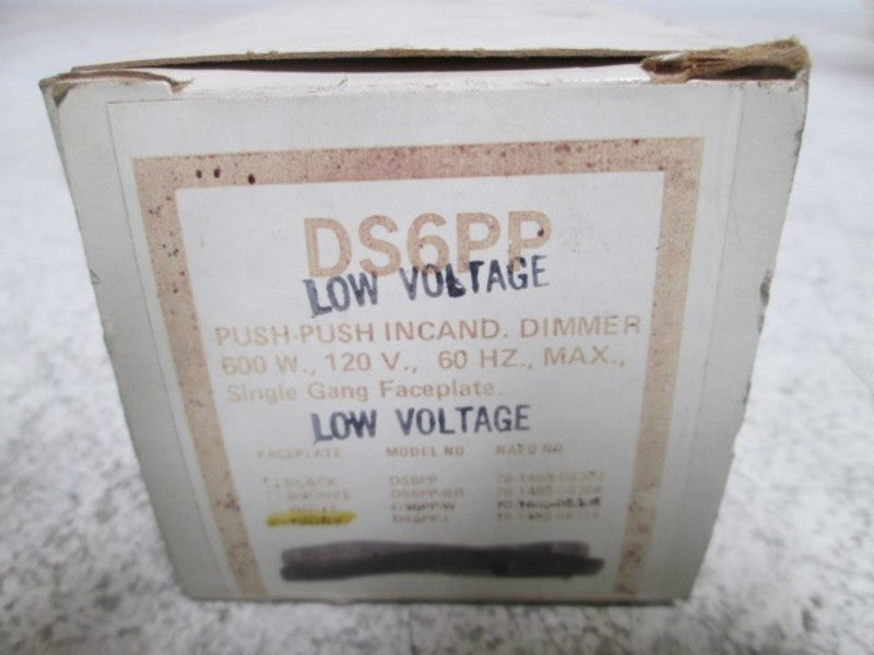 PRESCOLITE DS6PP PUSH-PUSH INCAND DIMMER  NSMP