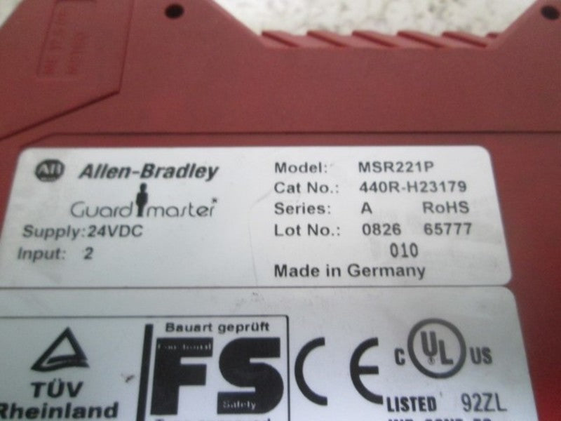ALLEN BRADLEY 440R-H23179 SER. A MODULAR MONITORING SAFETY RELAY  UNMP