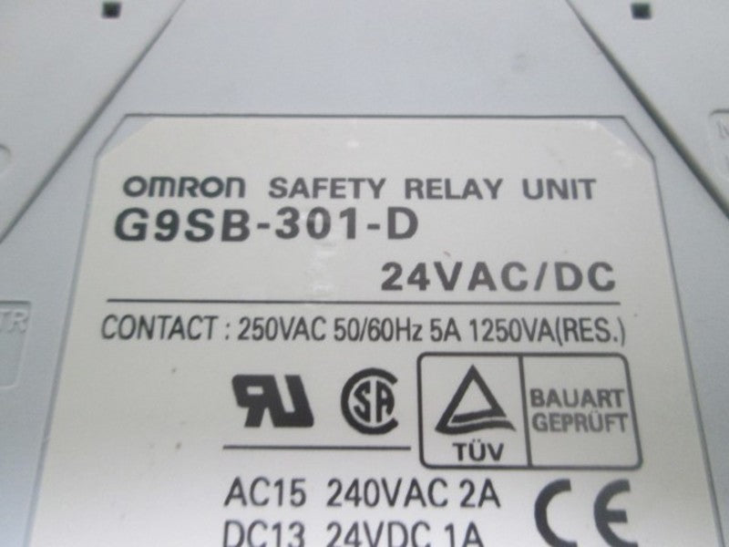 OMRON G9SB-301-D SAFETY RELAY UNIT 24VAC/DC  UNMP
