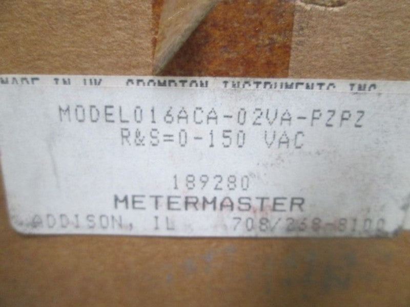 CROMPTON 016ACA-02VA-PZPZ PANEL METER 0-150 AC V  NSMP
