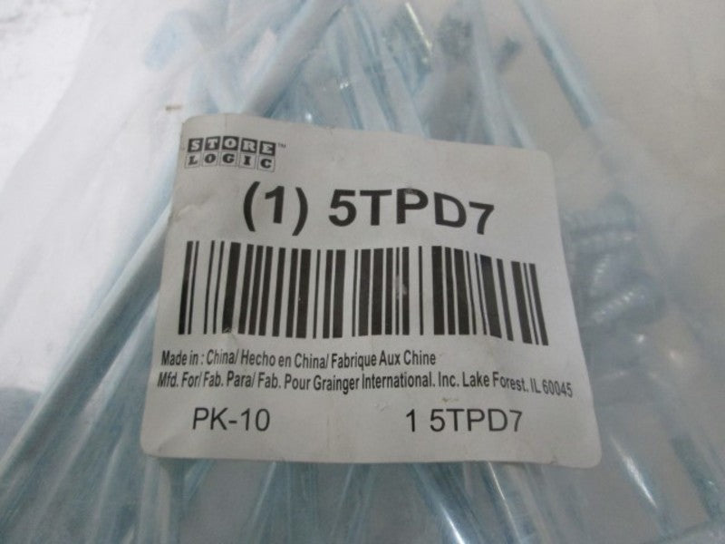 LOT OF 10 STORE LOGIC 5TPD7 DOUBLE ROD PEGBOARD HOOK NSNP IN A BAG