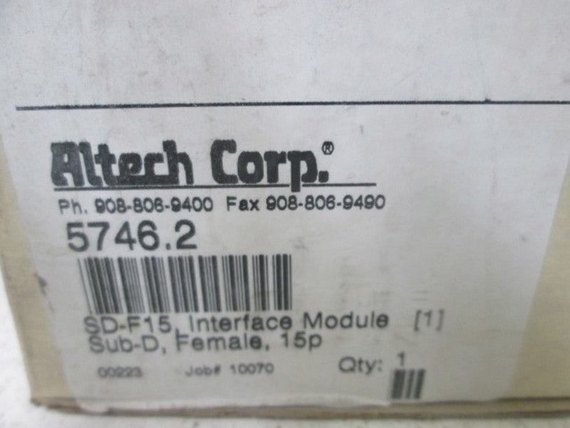 ALTECH CORP 5746.2 INTERFACE MODUE SUB-D FEMALE  NSMP