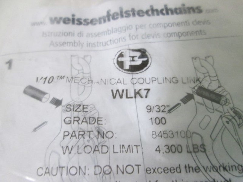 WEISSENFELSTECHCHAINS WLK7 9/32" NSMP