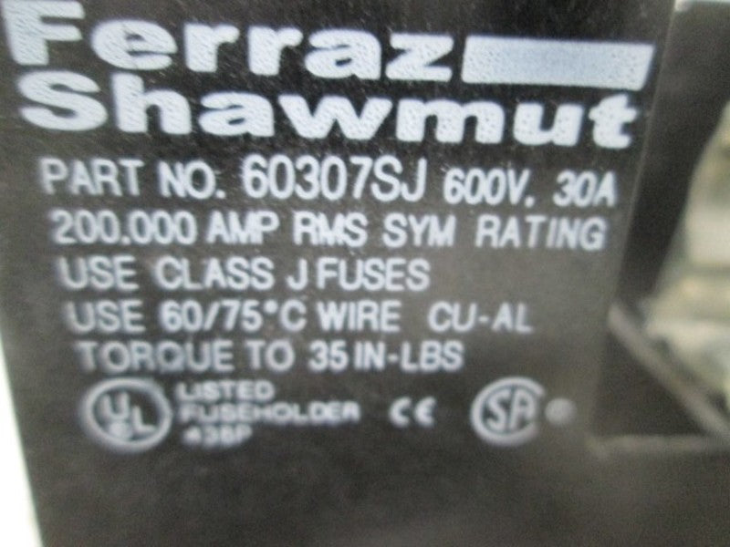 LOT OF 3 FERRAZ 60307SJ SMALL FUSE HOLDER UNMP
