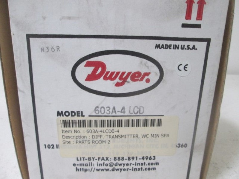 DWYER 603A-4 LCD PRESSURE TRANSMITTER  NSMP