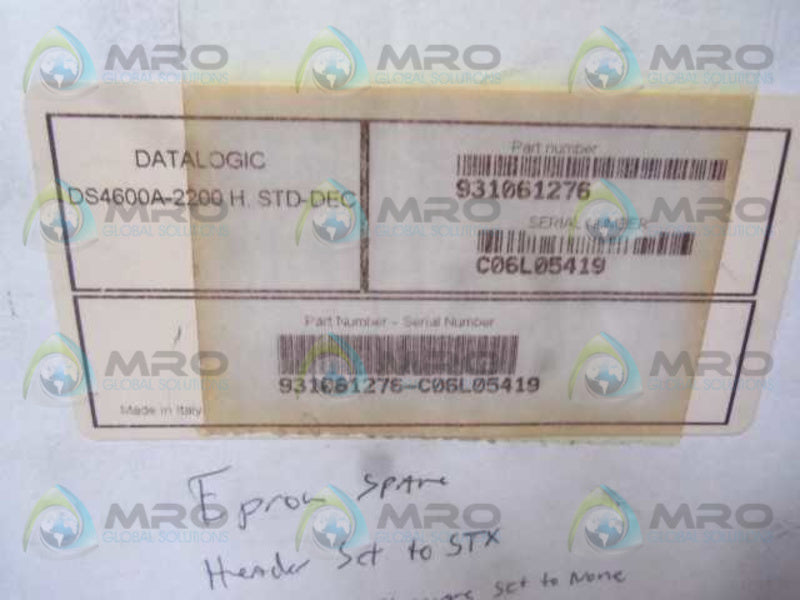 DATALOGIC DS4600A-2200 10-30 DC NSMP