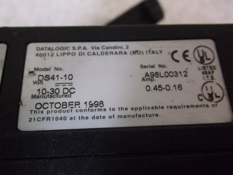 DATALOGIC DS41-10 BARCODE SCANNER 10-30 DC  UNMP