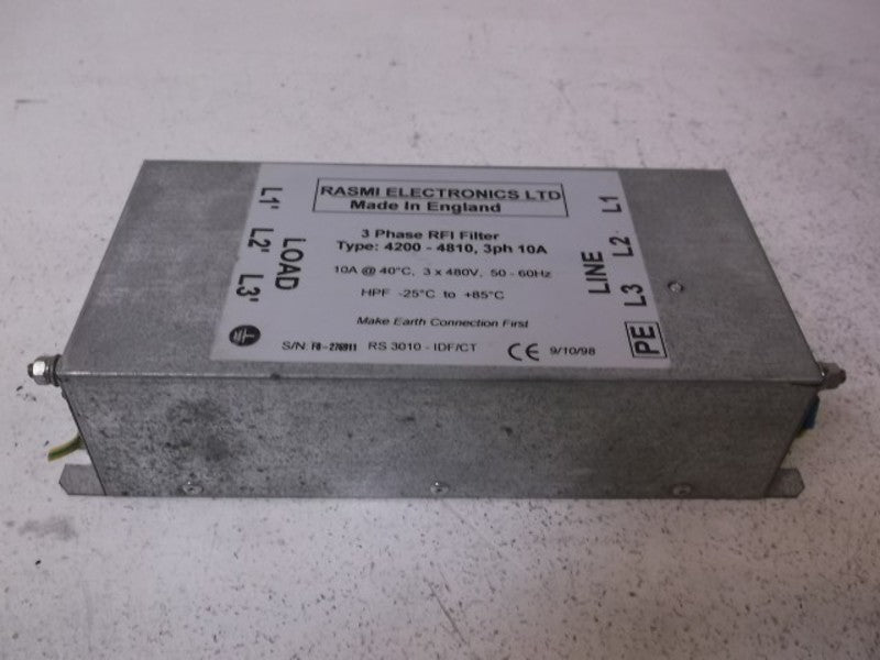 RASMI 4200-4810 3 PHASE RFI FILTER  UNMP