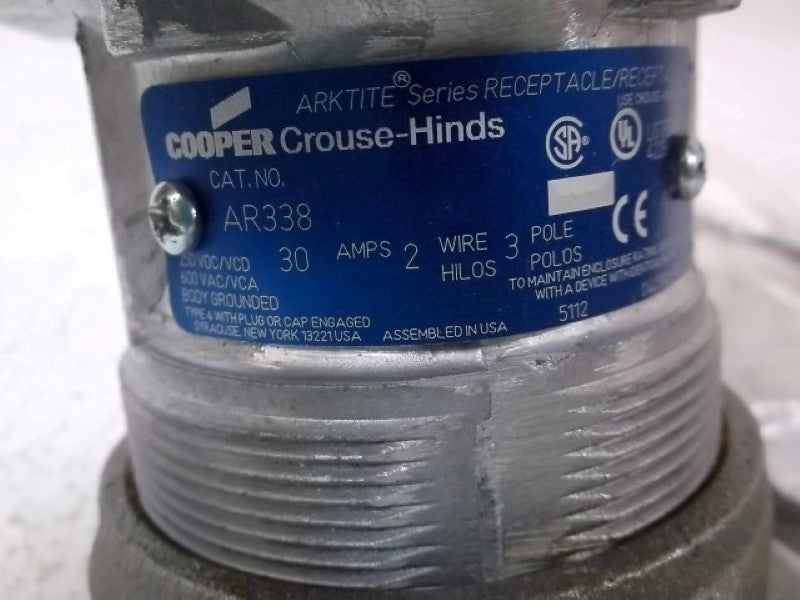 COOPER AR338 RECEPTACLE BODY GROUNDED  NSMP