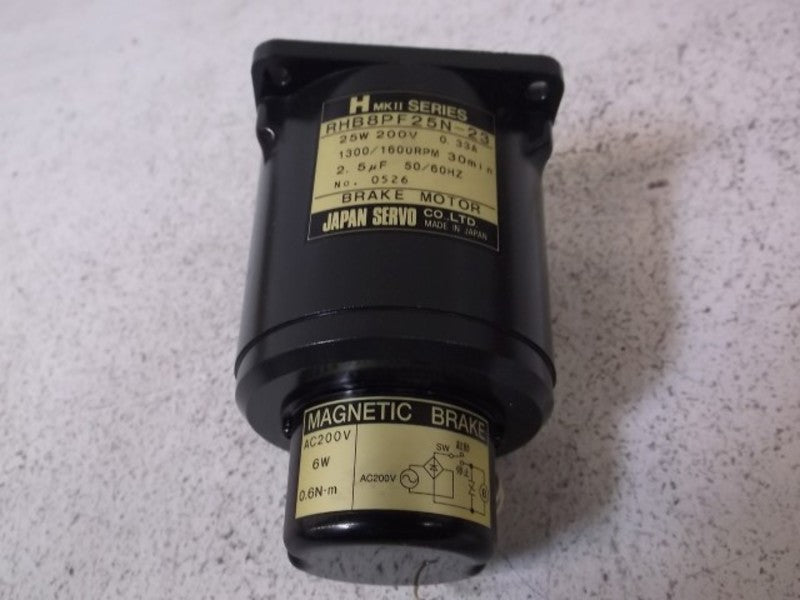 JAPAN SERVO RHB8PF25N-23 BRAKE MOTOR  NSNP