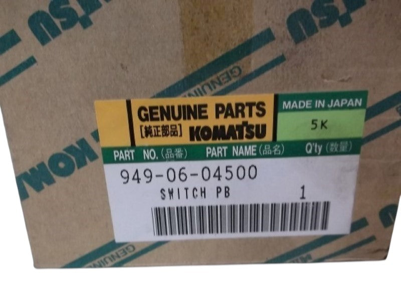 KOMATSU 949-06-04500 PUSHBUTTON GIANT MUSHROOM FLUSH 6AMP  NSMP