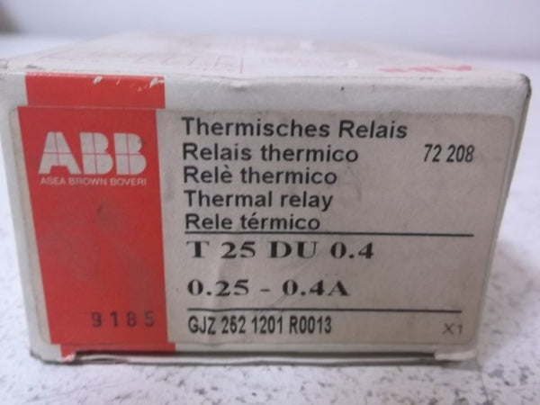 ABB T25DU0.4 THERMAL OVERLOAD RELAY  NSMP