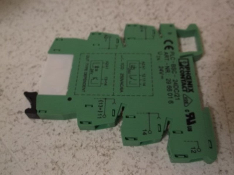LOT OF 10 PHOENIX PLC-RSC-24DC/21 TERMINAL BLOCK W/RELAY  NSMP